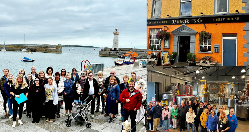 A trio of images from the Hope Street Walking Tour led by Maureen Lawrence